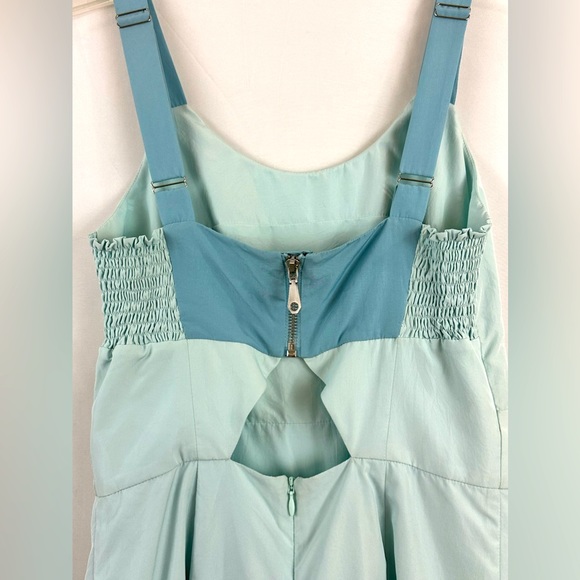 Rebecca Minkoff Romper Pastel Blue Two Tone Keyhole Back  Figure Flatter… - Picture 14 of 15
